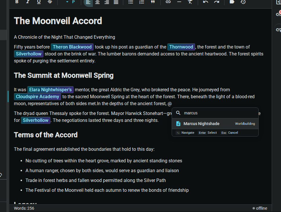 Searching for a character